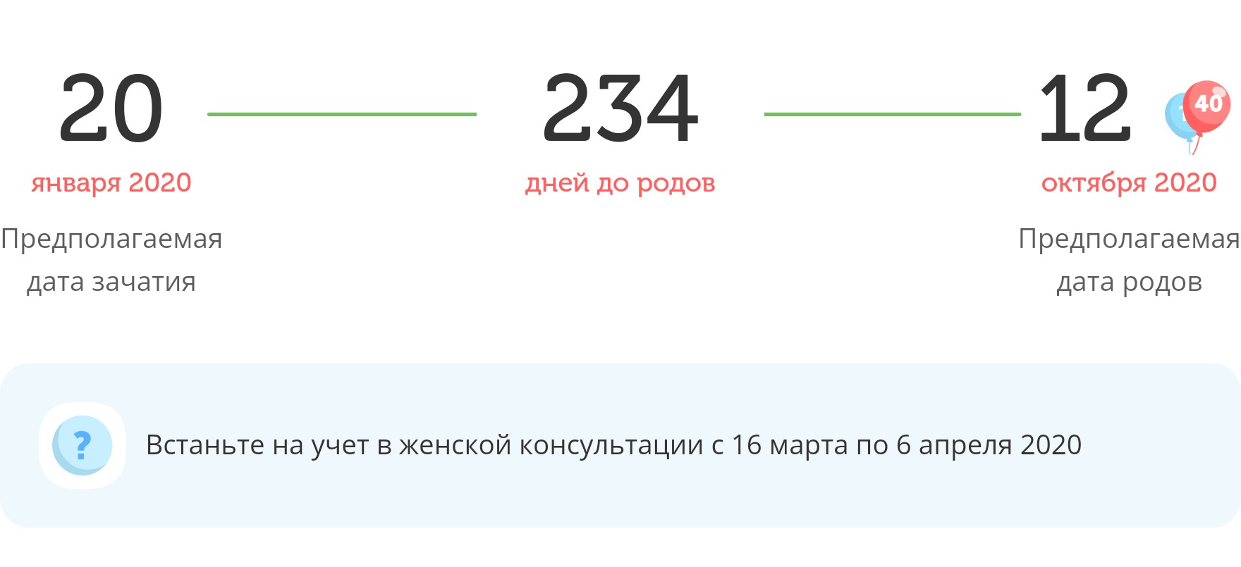 Калькулятор даты родов