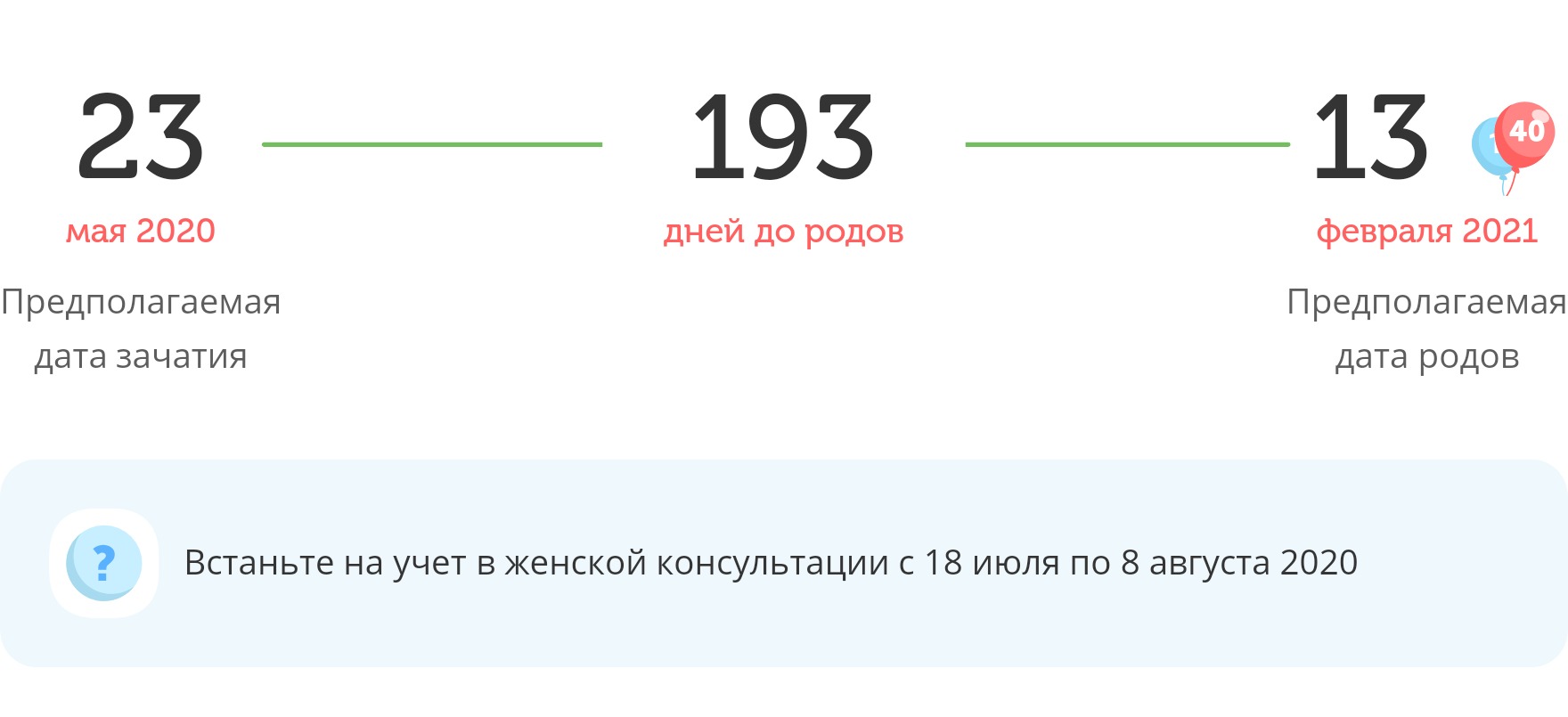 Калькулятор даты родов