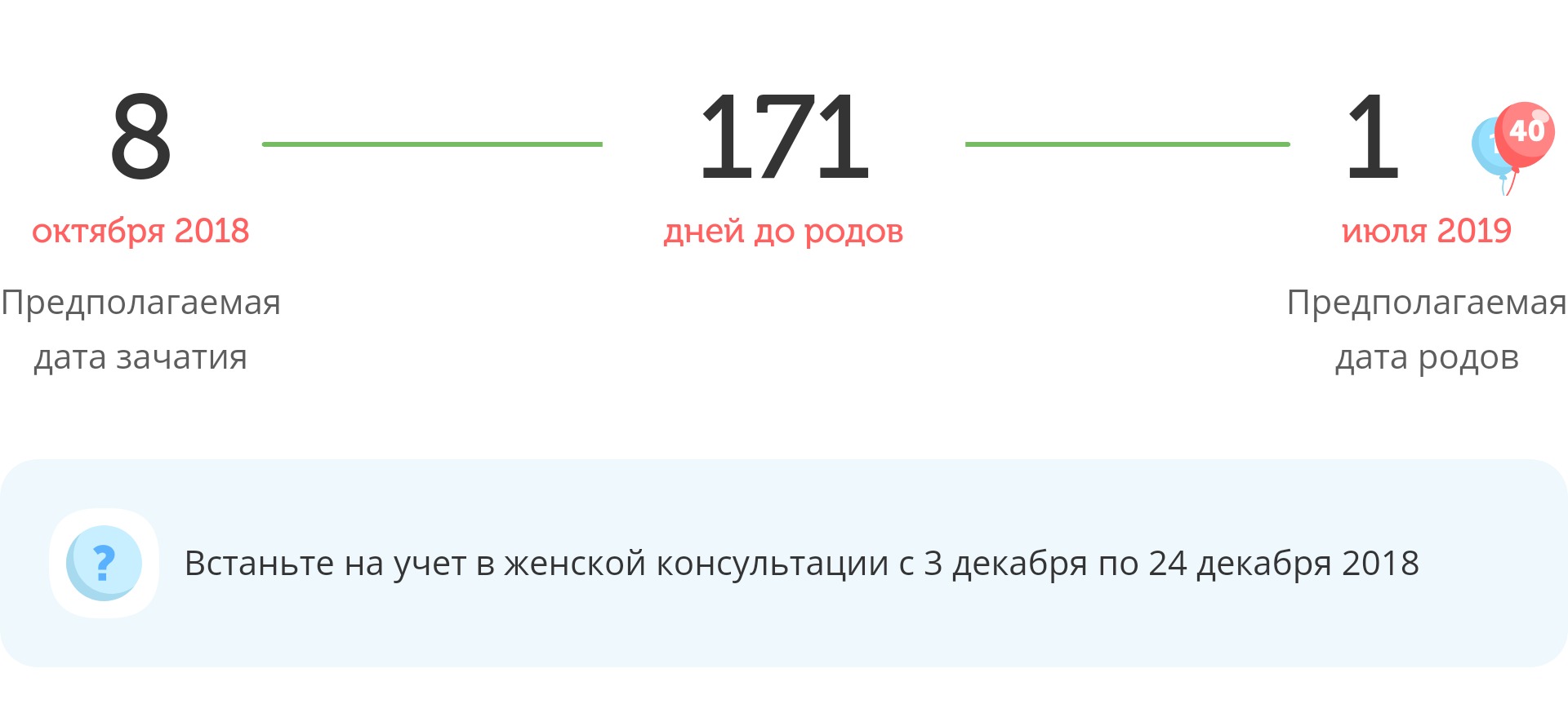 Калькулятор даты родов