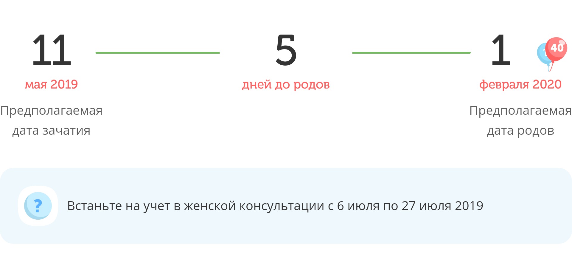 Калькулятор даты родов