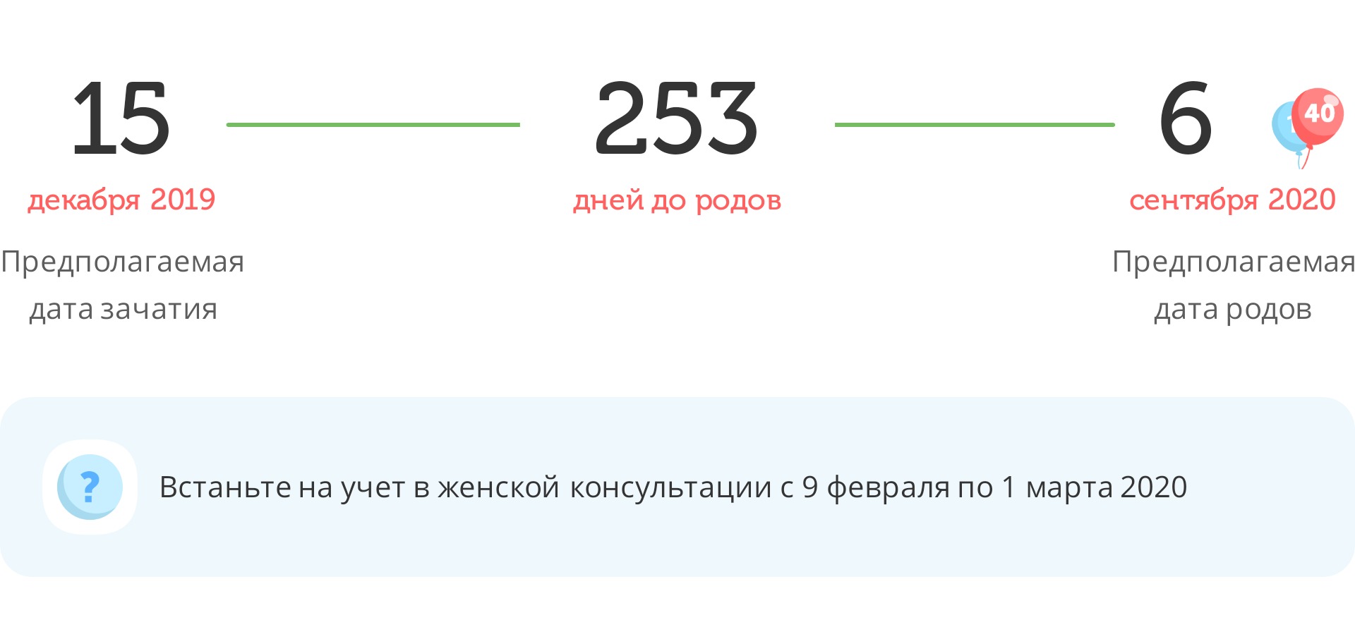 Калькулятор даты родов