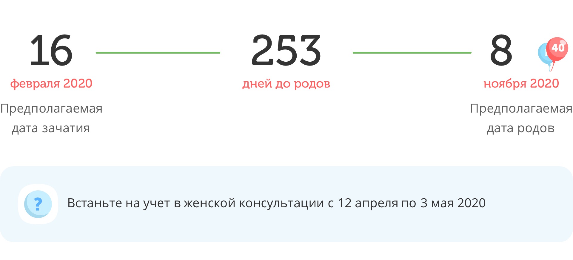 Калькулятор даты родов