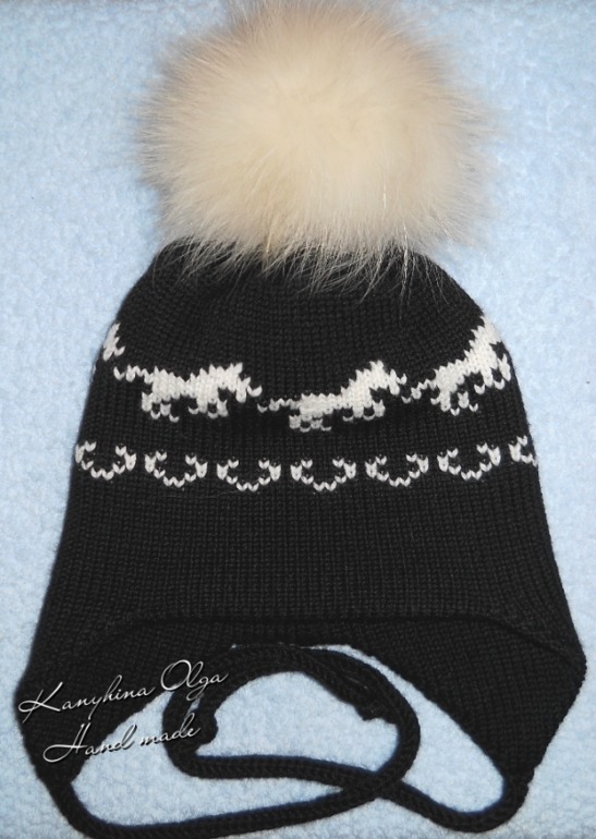 Шапочка для мальчика   "Счастливая лошадка"