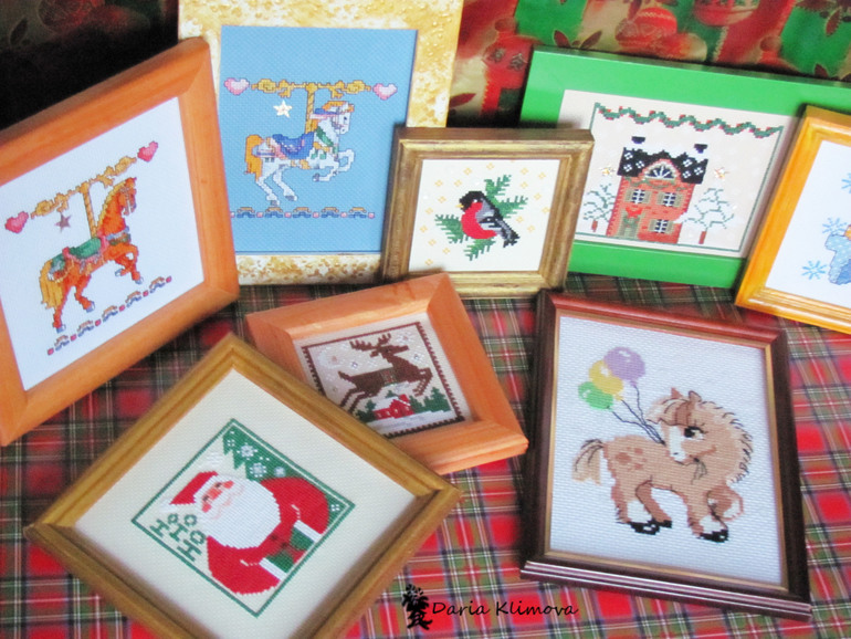 Вышитые картины с новогодней тематикой :)