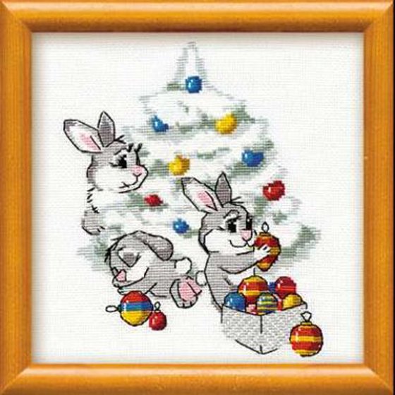 Зайки под ёлкой от Риолис