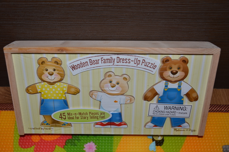 Развивашки - Melissa&Doug; (паззл Одень семью медведей)