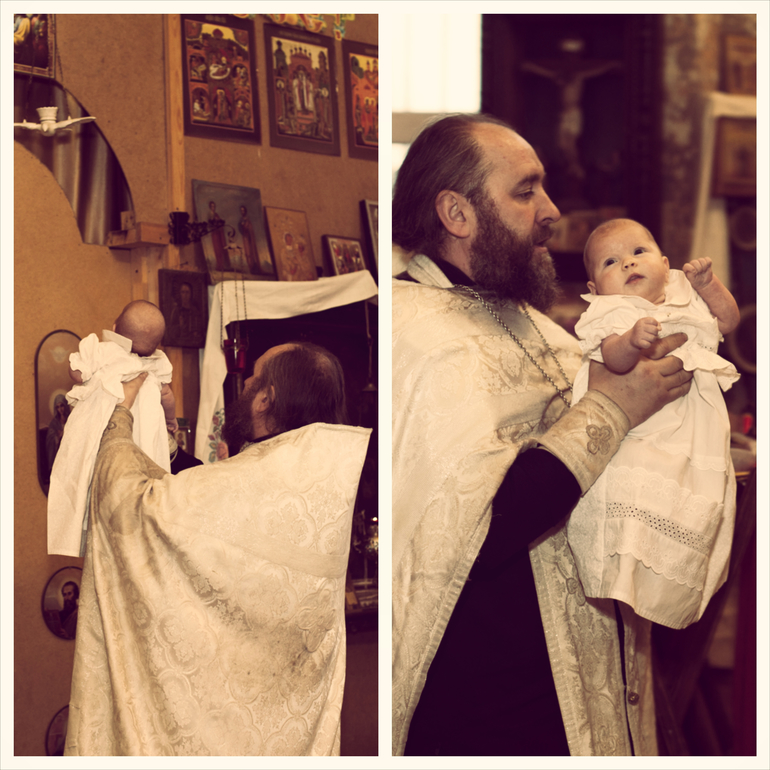 Кирочка и ангел-хранитель. Наши крестины.