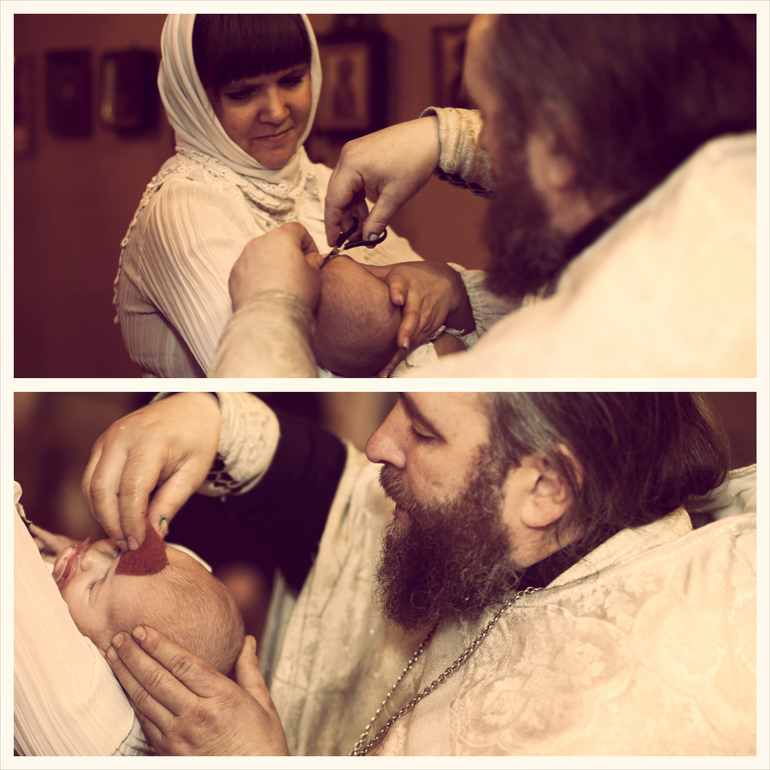 Кирочка и ангел-хранитель. Наши крестины.