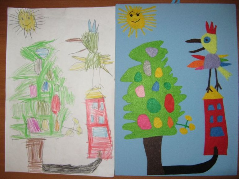 Детский рисунок из фетра