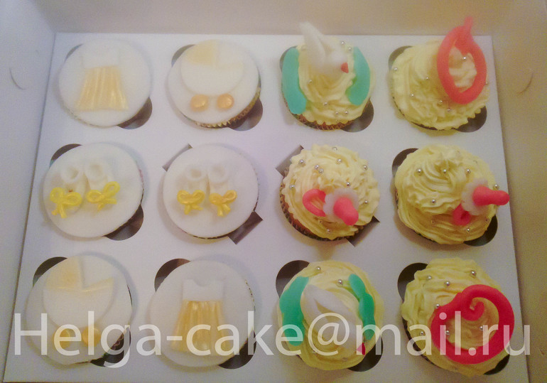 Капкейки на крещение и просто шоколадные