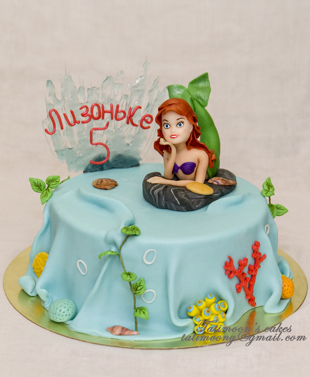 Торт с русалочкой Ариэль