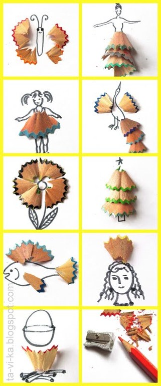 Картины из карандашных стружек