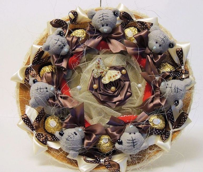 Букет "Шоколадные мишки"