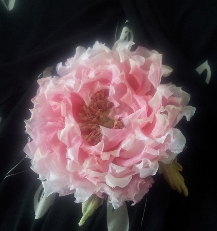 Цветы из шелка (броши)