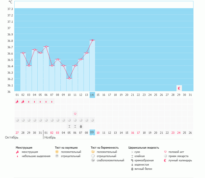 Не пойму , почему программа не выставляет овуляцию???? И есть ли она в этом цикле?