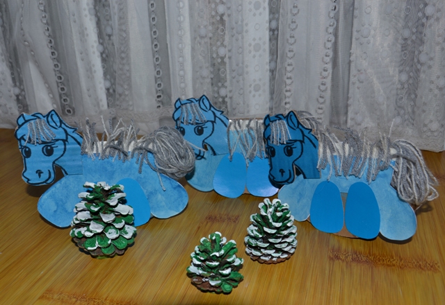 Лошадка 3Д (2014 год синей лошади)