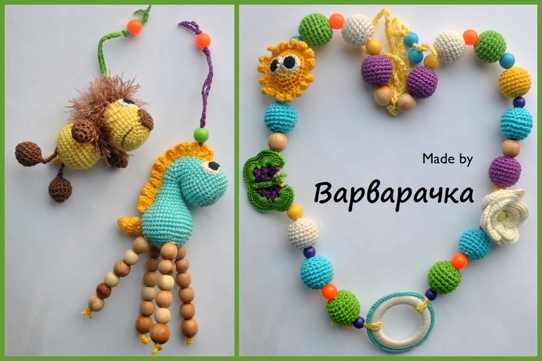 Слингобусы и именной держатель для соски:)