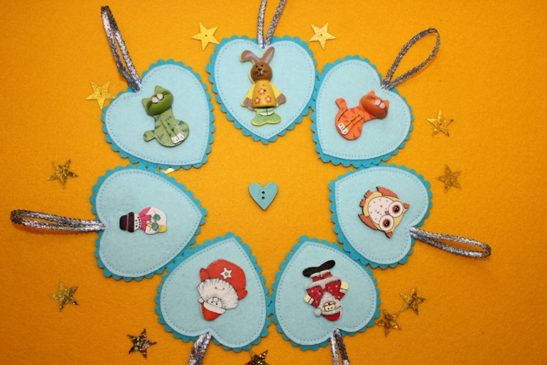 Сердечки на ёлочку.