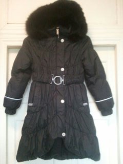 Зимнее пальто kerry рост 110-116. с натуральным мехом. 4000 руб.