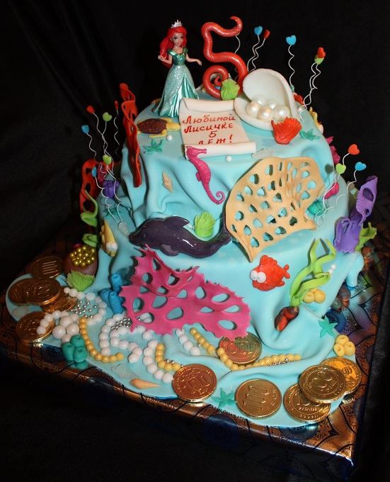 ДР Дочурки торт Русалочка