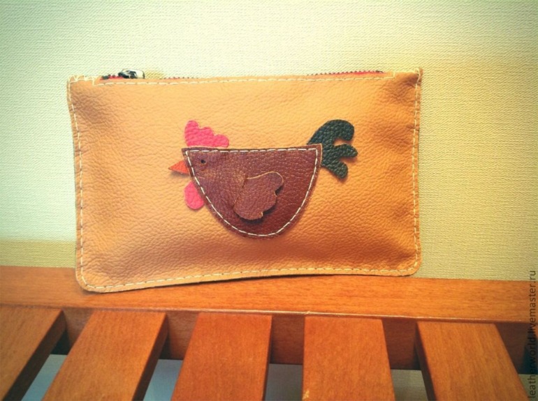 Кожаные кошельки-косметички)