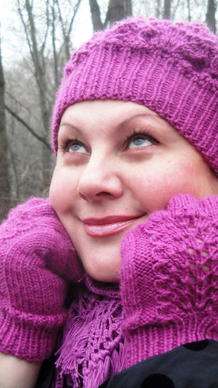 Комплект берет и перчатки (на довольной заказчице)