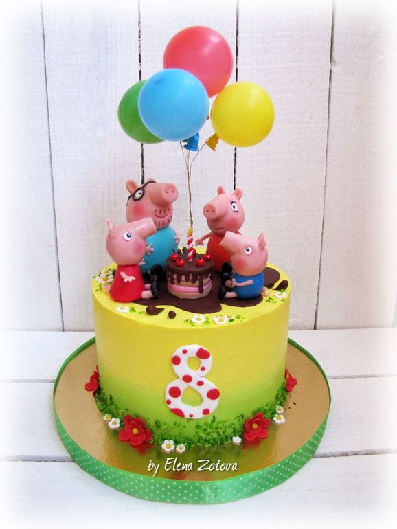 Торт Свинка Пеппа на дне рождения - Красиво и Вкусно!