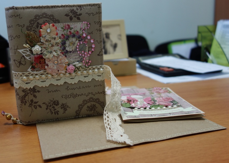 Блокнотик и открыточка