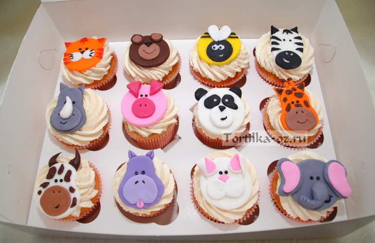 Капкейки с мордочками))