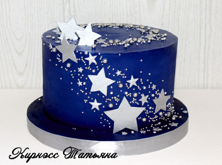 Как украсить торт звездами