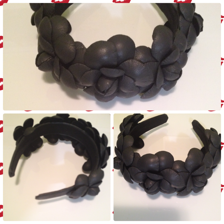 Ободок "а-ля шанeлька" кожа