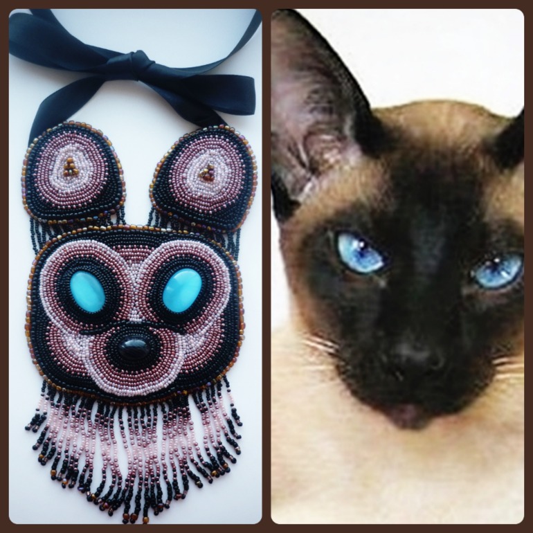 Колье "Сиамская кошка"