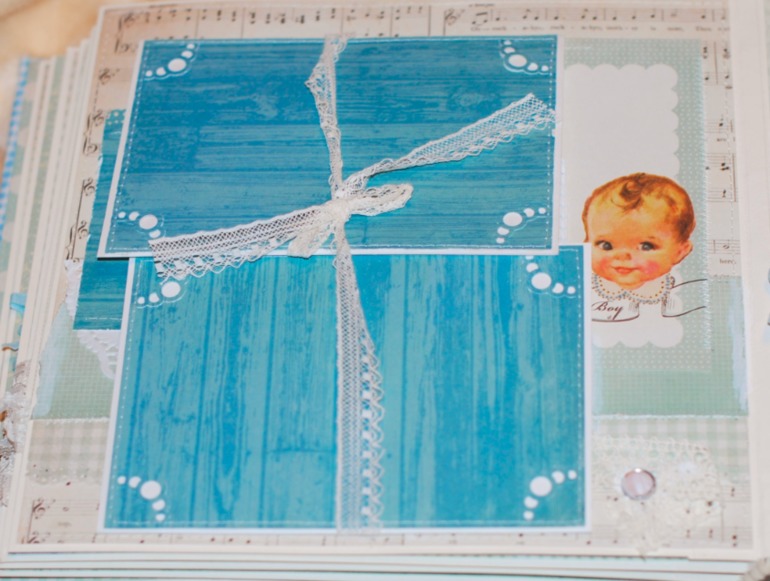 Большой и нежный альбом для мальчика на первый год.