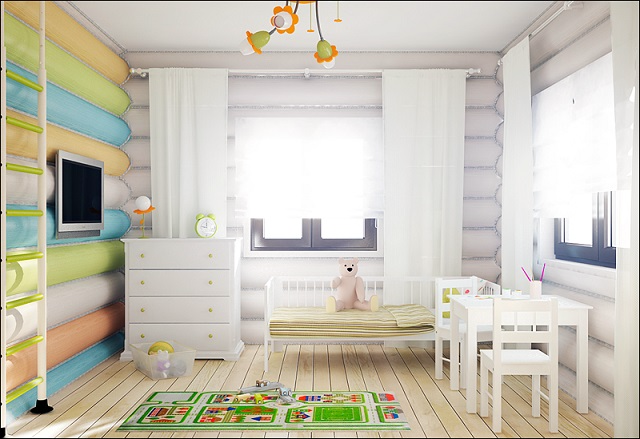 Обалденный белый деревянный дом:)