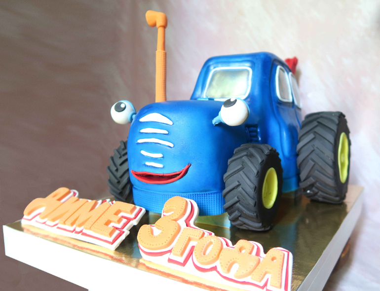 Торт Синий Трактор Для Мальчика Фото