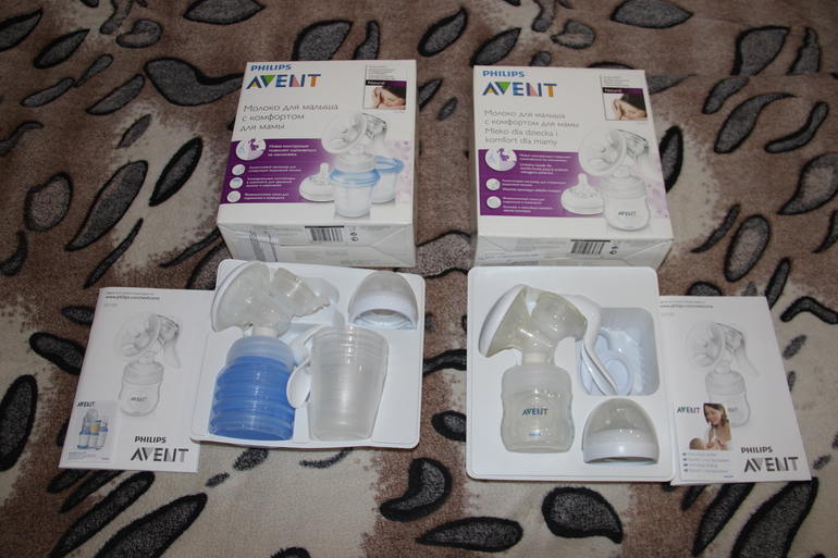 Продаю!Молокоотсос Avent Natural ручной и Молокоотсос Avent Natural ручной с контейнерами для хранения молока VIA.