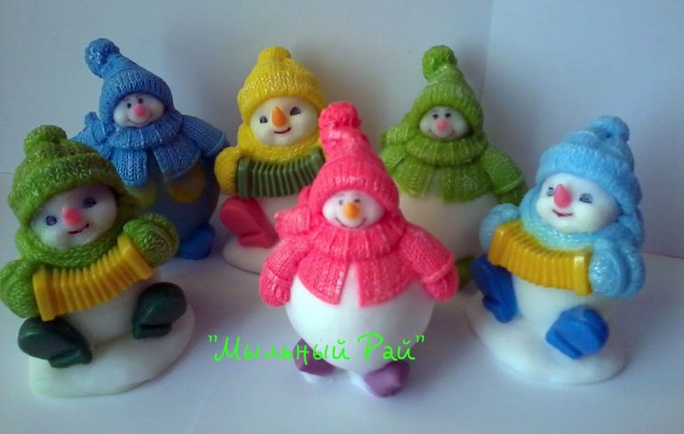 Мои любимые - снеговик с гармошкой и Пухлик