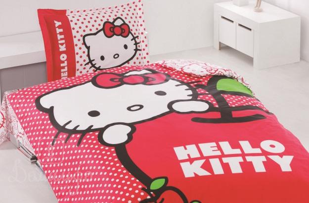 Постельное белье (1,5-спальный) HELLO KITTY - APPLЕ