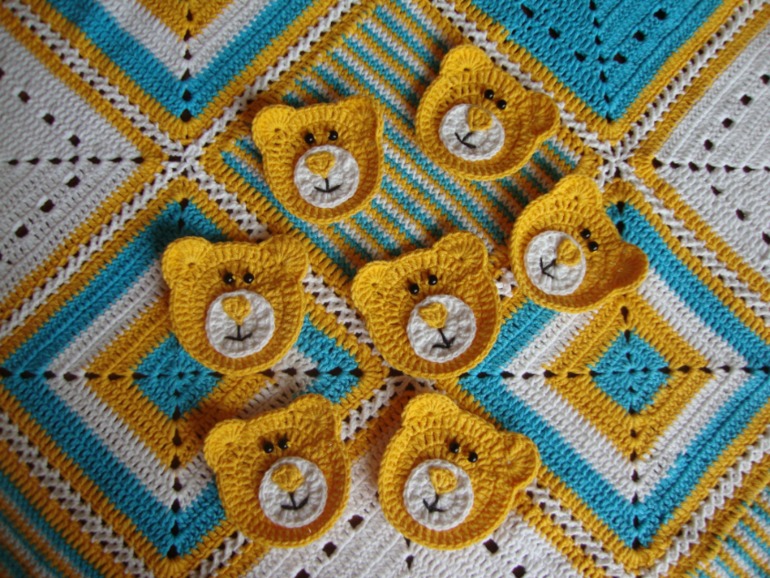 Детский пледик с мишками