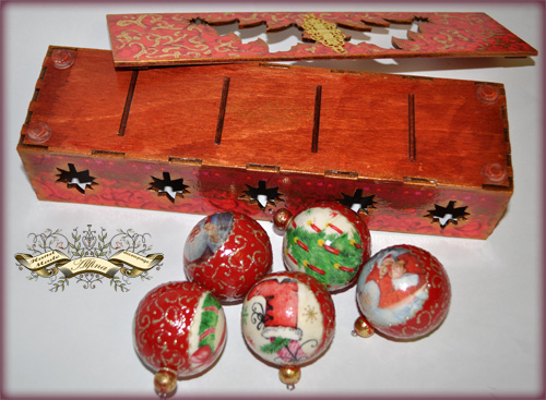 Набор елочных игрушек "Новый год в ажуре"