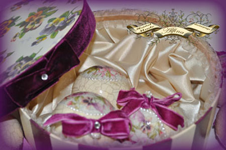 Комплект елочных игрушек "Фарфоровый расцвет"