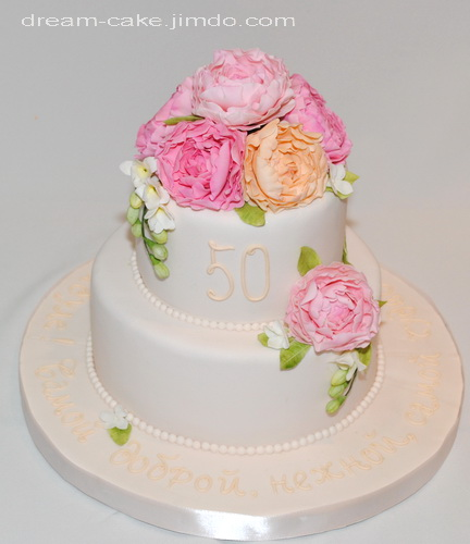 Пионы на юбилей маме