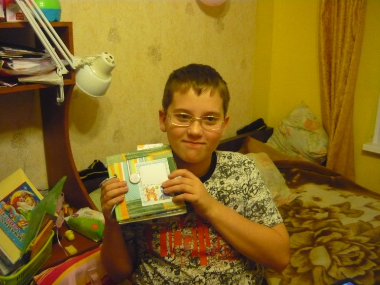 Мини альбомчик , сделанный с племяшем)