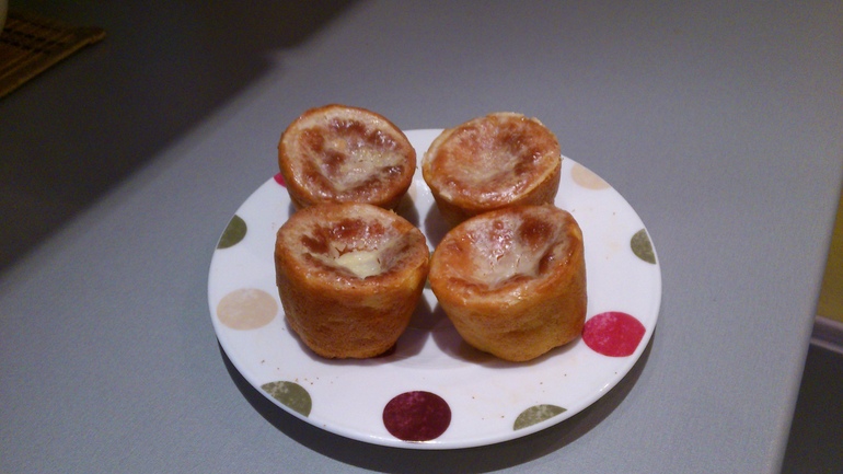 Кексики творожные с кукурузной мукой.