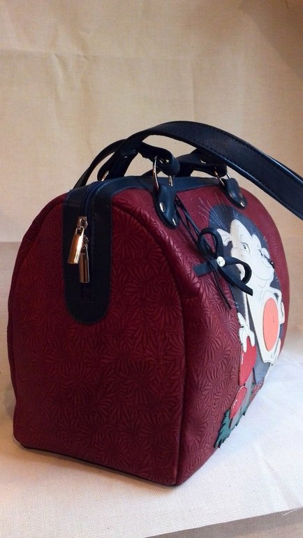 Сумка кожаная "Ёжик"