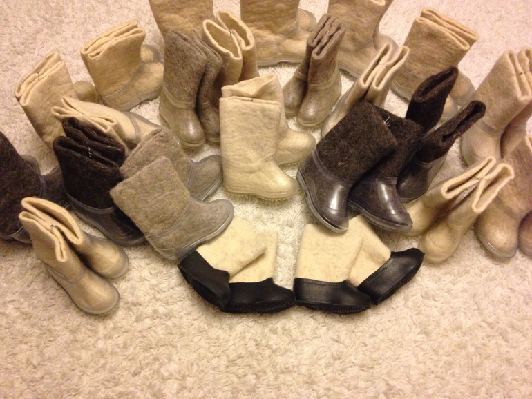 Детские валенки самовалки, размер от 14 до 18 см