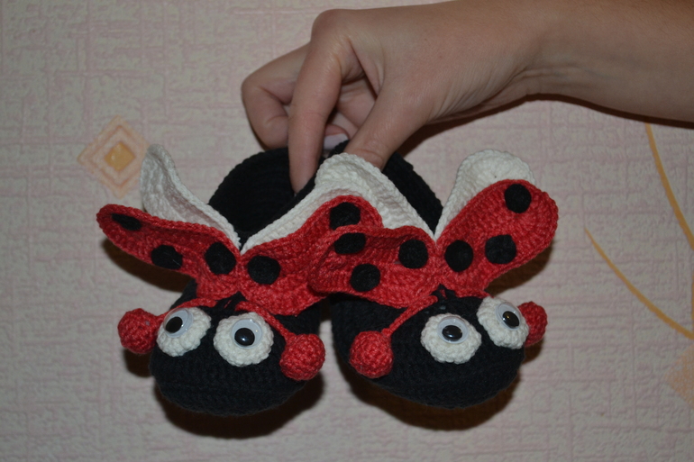 Пинетки- божьи коровки