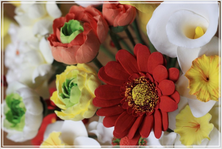 Большой букет из легкой глины