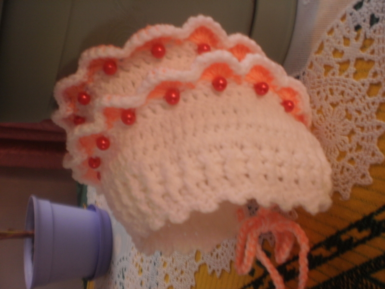 Чепчик для новорожденых