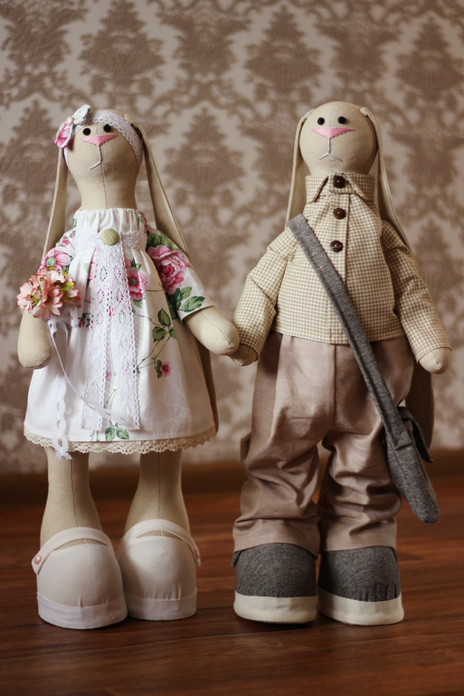 Зайчики в стиле Шебби Шик )